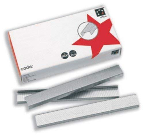 5 Star Office 26/6 Staples Box 1000, image shows a box of 1000 staples with three individual staples placed in front.