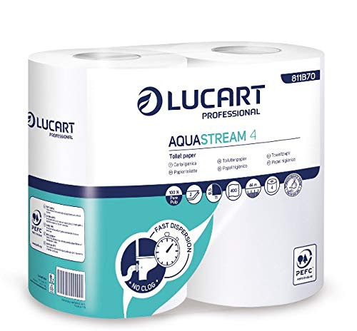 Lucard Aquastream - Self Dissolving Toilet Paper - 4 Rolls