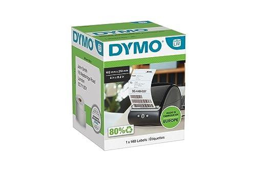 DYMO Authentic LabelWriter DHL Shipping Labels, box of self-adhesive roll of 140 easy-peel labels measuring 102 mm x 210 mm, compatible with LabelWriter 5XL/4XL label makers, made in Europe.