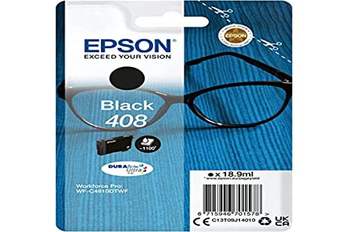 Epson Genuine Ink Singlepack Black 408 DURABrite Ultra