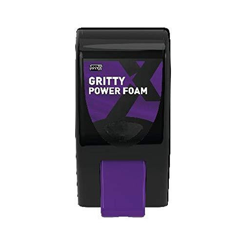 Solopol GFX Power Foam Dispenser, 3.25 L, black and purple soap dispenser with digital display for industrial hand cleaning.