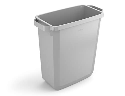 Durable DURABIN Waste Bin Eco Grey | 60 Litre | Blue Angel Certified | Made from Recycled Plastic | Ideal for Waste Collection or Recycling
