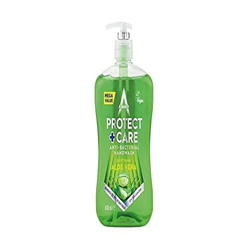 Astonish Anti Back Handwash 600ml Aloe Vera Green, a green liquid hand soap in a pump bottle with aloe vera label and antibacterial formula for hand hygiene.
