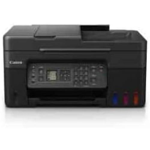 Canon PIXMA G4570 Wireless Colour All-in-one Refillable MegaTank Inkjet Printer, A4 print, copy, scan, fax, Wi-Fi and cloud connectivity, 100-sheet capacity, ADF, compatible with Mac, Windows, and Chrome.