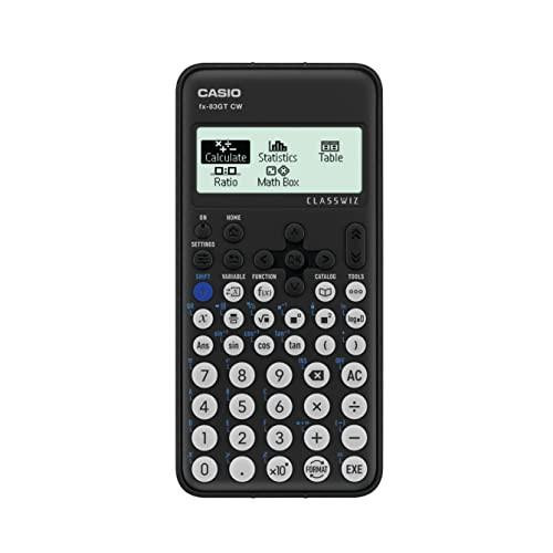 Casio FX-83GT CW ClassWiz Scientific Calculator – Black, High-Resolution Display, Exam Approved, showing a clear screen with multiple mathematical and statistical functions.