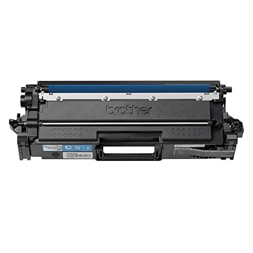 BROTHER TN821XLC High Yield Cyan Toner Cartridge, genuine supplies, up to 9,000 pages, compatible with Brother printers, professional printer toner for vibrant cyan prints.