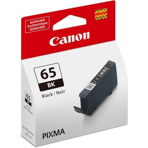 Canon CLI-65 BK - Black - original ink tank for PIXMA PRO-200, product packaging with ink tank image and Canon branding.