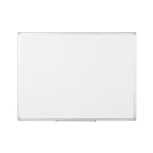 Bi-Office Earth Whiteboard, Lacquered Steel Surface, Aluminium Frame, 120 x 90 cm, whiteboard with a sleek aluminum frame and a smooth lacquered steel writing surface.