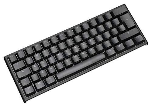 Ducky One2 TKL RGB Backlit Silent Red Cherry MX Switch Mechanical Keyboard - UK Layout, black compact keyboard with RGB lighting and mechanical keys.