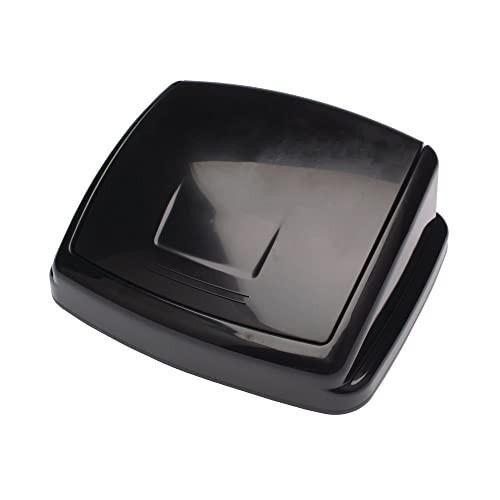2Work Swing Bin Lid 30 Litre Black 2W02394, black swing bin lid with a sleek and smooth surface design.