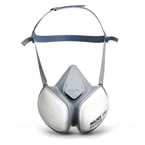 MOLDEX 5120 Half Mask FFA1P2RD, a protective face mask with a sleek design and adjustable head strap for respiratory protection.