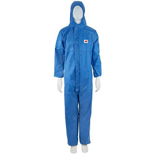 3M Protective Coverall 4530, Size XL, Blue, full-body protective suit with hood for safety and protection.