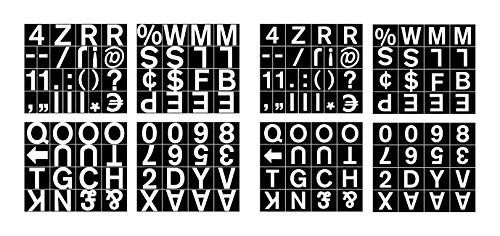 Bi-Silque CAR0802 vertauschbare Bi-Office Magnetic Letters, set of magnetic alphabet letters on black background with white characters for classroom and office use.