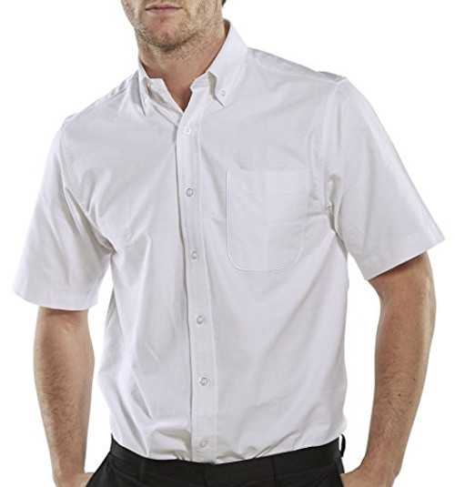 OXFORD SHIRT S/S WHITE 15.5