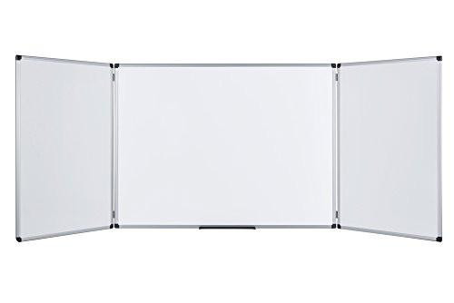 Bi-Office Trio Whiteboard Maya, Magnetic, 120 x 90 cm, large foldable whiteboard with three panels for office or classroom use.