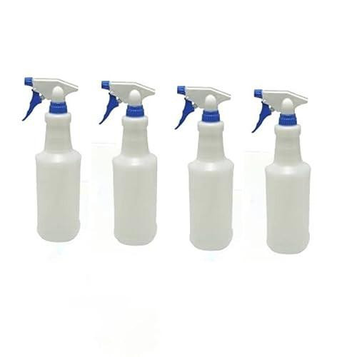 2Work Trigger Spray Refill Bottle Blue, Pack of 4, with white bottles and blue spray nozzles.