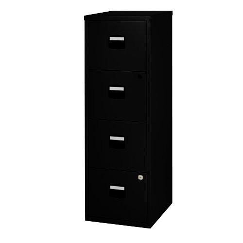 Bisley Filing Cabinet, Steel, One Size, black metal storage cabinet with four drawers for office or archive organization.