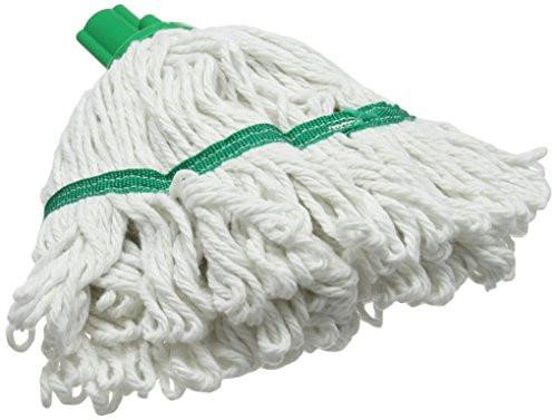 EXEL YLXG2501P Revolution Mop, 250 g, Green, close-up of microfiber mop head with white strands and green attachment