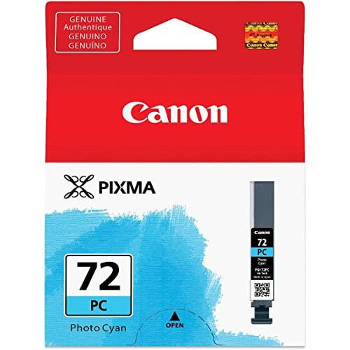 Canon Pgi72pc Ink Cartridge - Photo Cyan, product packaging with red and white design, displaying the cartridge image and label details.