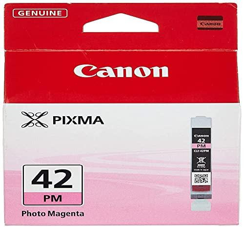 Canon Cli42pm Ink Cartridge - Photo Magenta, product packaging with Canon branding, Pixma series, and color label indicating Photo Magenta ink.