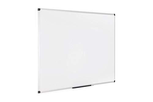 Bi-Office Whiteboard Maya, Magnetic, Aluminium Frame, 120 x 90 cm, clean white surface for writing and display.