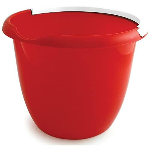 Bentley Industrial BUCKET.06/W Bucket with Metal Handle, Red - Red plastic bucket with metal handle for industrial use.