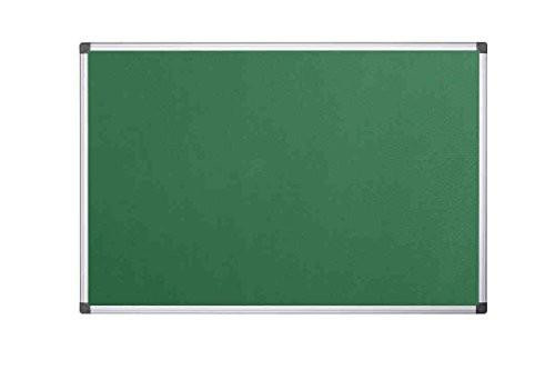 Bi-Office Notice Board Maya, Green Felt, Aluminium Frame, 120 x 120 cm, with a green felt surface and sturdy aluminium frame for office or classroom use.