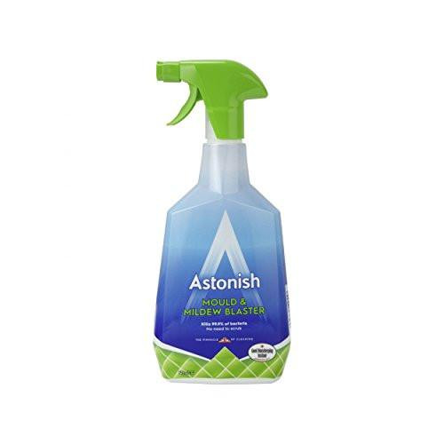Astonish Mould and Mildew Blaster, Multi-Purpose Mould Remover Spray, Apple Burst, 750ml, 12 Pack, green and blue spray bottle with label