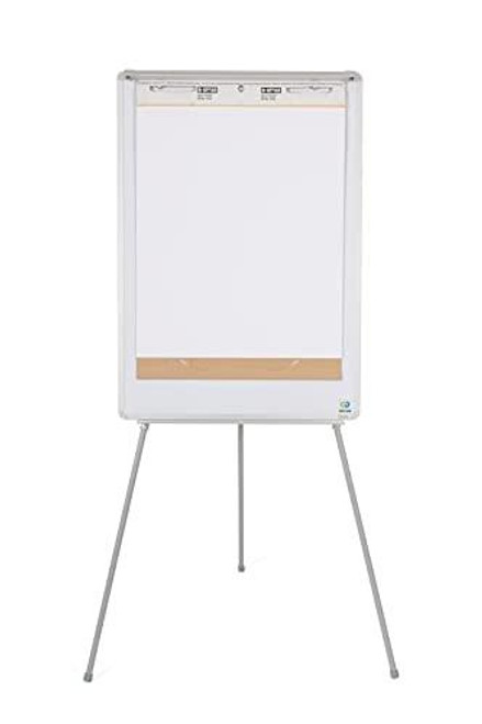 Bi-Office Earth Flipchart Tripod Non magnetic Easel, A1, Dry Wipe Surface, Aluminium Frame, free-standing flipchart on tripod stand for presentations and meetings.