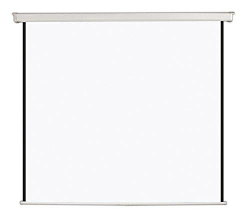 Bi-Office 152648 - Projection Screen 152x152, white projection screen with black borders and adjustable top bar in a clean setup.