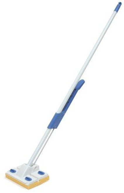ADDIS 9589CBL Super Dry Sponge Mop, Cool Blue, showing a mop with a long handle and a cleaning sponge head suitable for efficient floor cleaning.