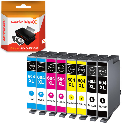 Epson 604XL Compatible Ink Cartridge 8-Pack – High Yield Black, Cyan, Magenta, Yellow – For Epson WF-2910DWF, WF-2930DWF, WF-2935DWF, WF-2950DWF, XP-2200, XP-2205, XP-3200, XP-3205, XP-4200, XP-4205 Epson 604XL Compatible Ink Cartridge 8-Pack – High Yield Black, Cyan, Magenta, Yellow – For Epson WF-2910DWF, WF-2930DWF, WF-2935DWF, WF-2950DWF, XP-2200, XP-2205, XP-3200, XP-3205, XP-4200, XP-4205