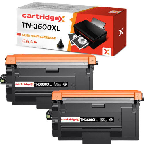 Twin Pack TN3600XL Compatible Toners – 6,000 Pages Each, Fits Brother MFC-L5710DW