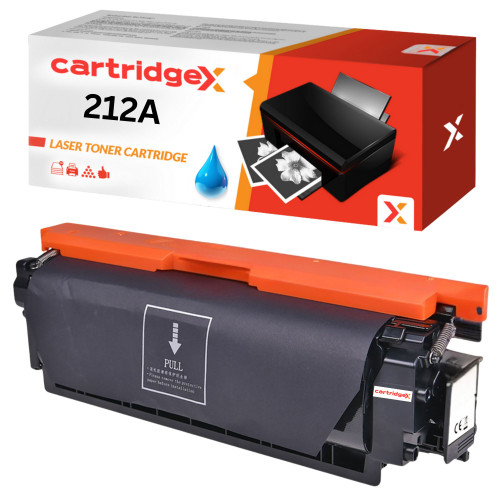 Compatible HP 212A Cyan Toner Cartridge W2121A with Chip by Cartridgex