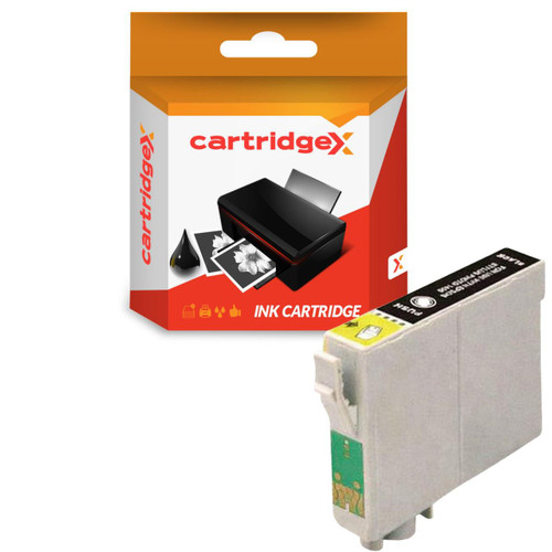 Cartridgex CartridgeX Compatible Epson 405XL Black High Capacity Ink Cartridge, black ink cartridge for Epson printers with packaging box and cartridge device.