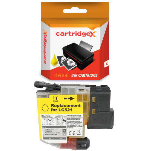 Compatible Yellow Ink Cartridge Replacement For Brother LC-521Y