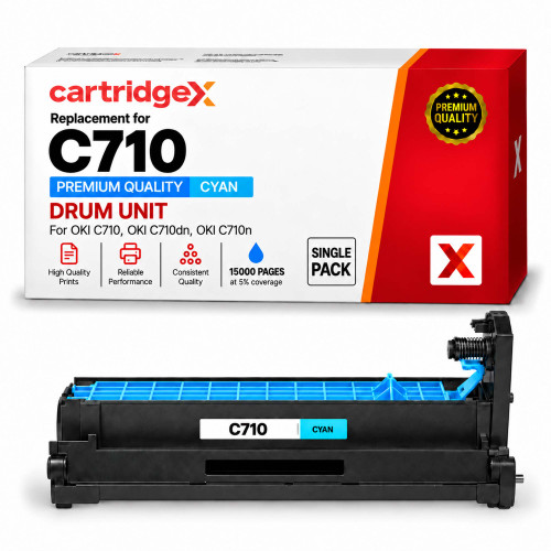 Compatible OKI 43913807 Cyan Drum Cartridge 15000 Pages