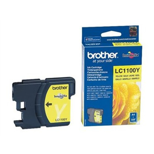 High Capacity Brother Lc1100y Original Yellow Ink Cartridge  (Lc1100y Inkjet Printer Cartridge)