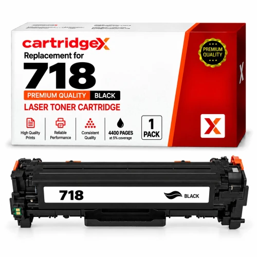 CartridgeX Compatible Canon 718 Black Toner Cartridge 2662B002AA