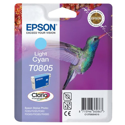Epson T0805 Original Light Cyan Ink Cartridge  (C13t08054010)