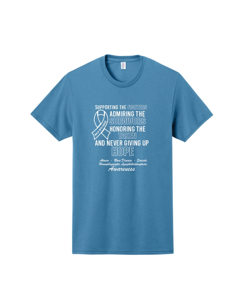 Ataxia Awareness Columbia Blue Tee