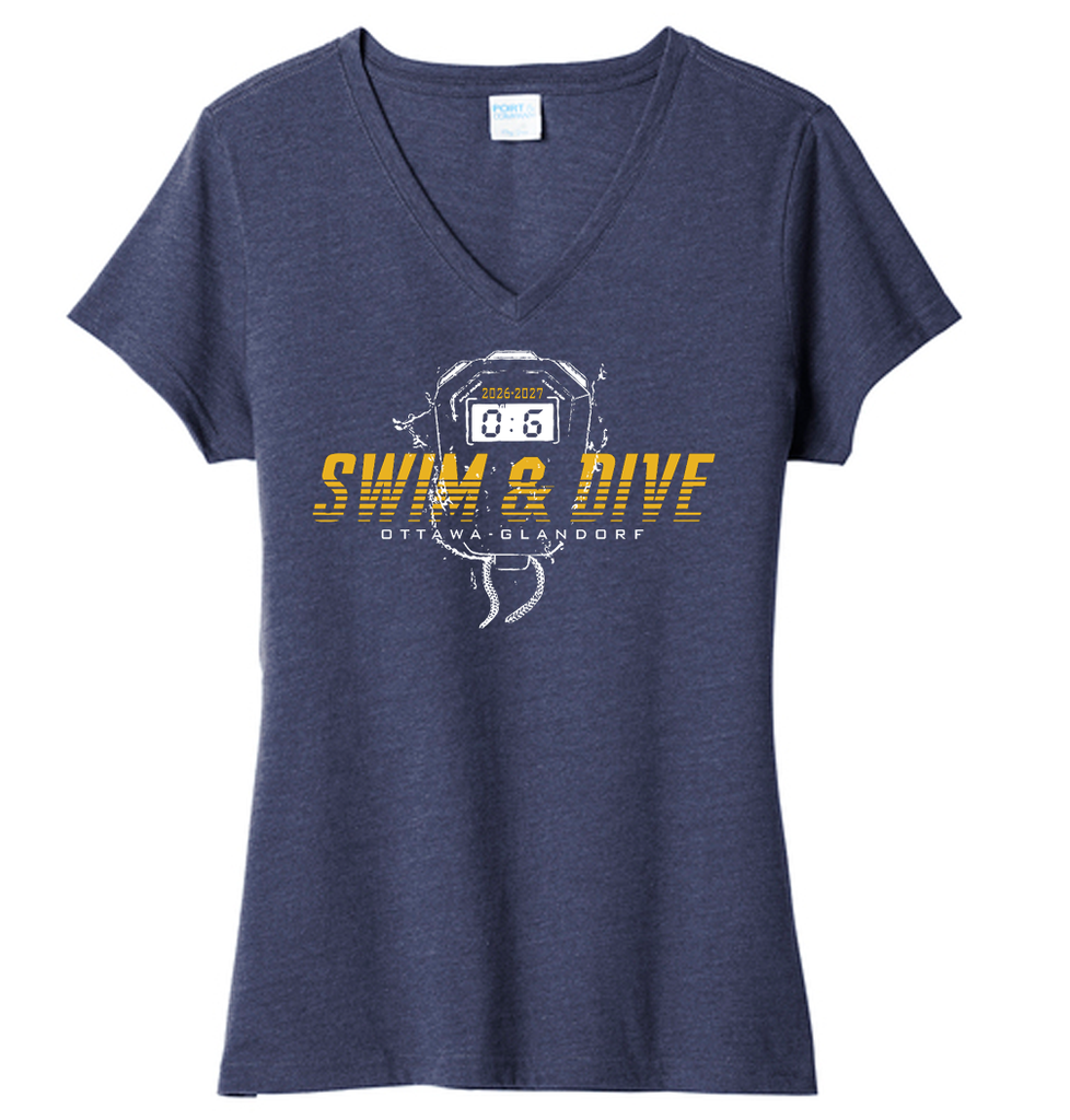 OGHS Swim & Dive 2026 V-Neck Ladies Tee