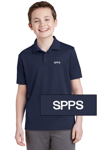 "SPPS" YST640 Youth Sport-Tek RacerMesh Polo 