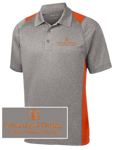 University of Findlay DPTSO - ST665 Sport-Tek® Heather Colorblock Contender™ Polo