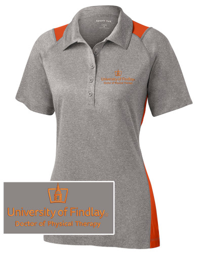 University of Findlay DPTSO - LST665 Sport-Tek® Women's Heather Colorblock Contender™ Polo