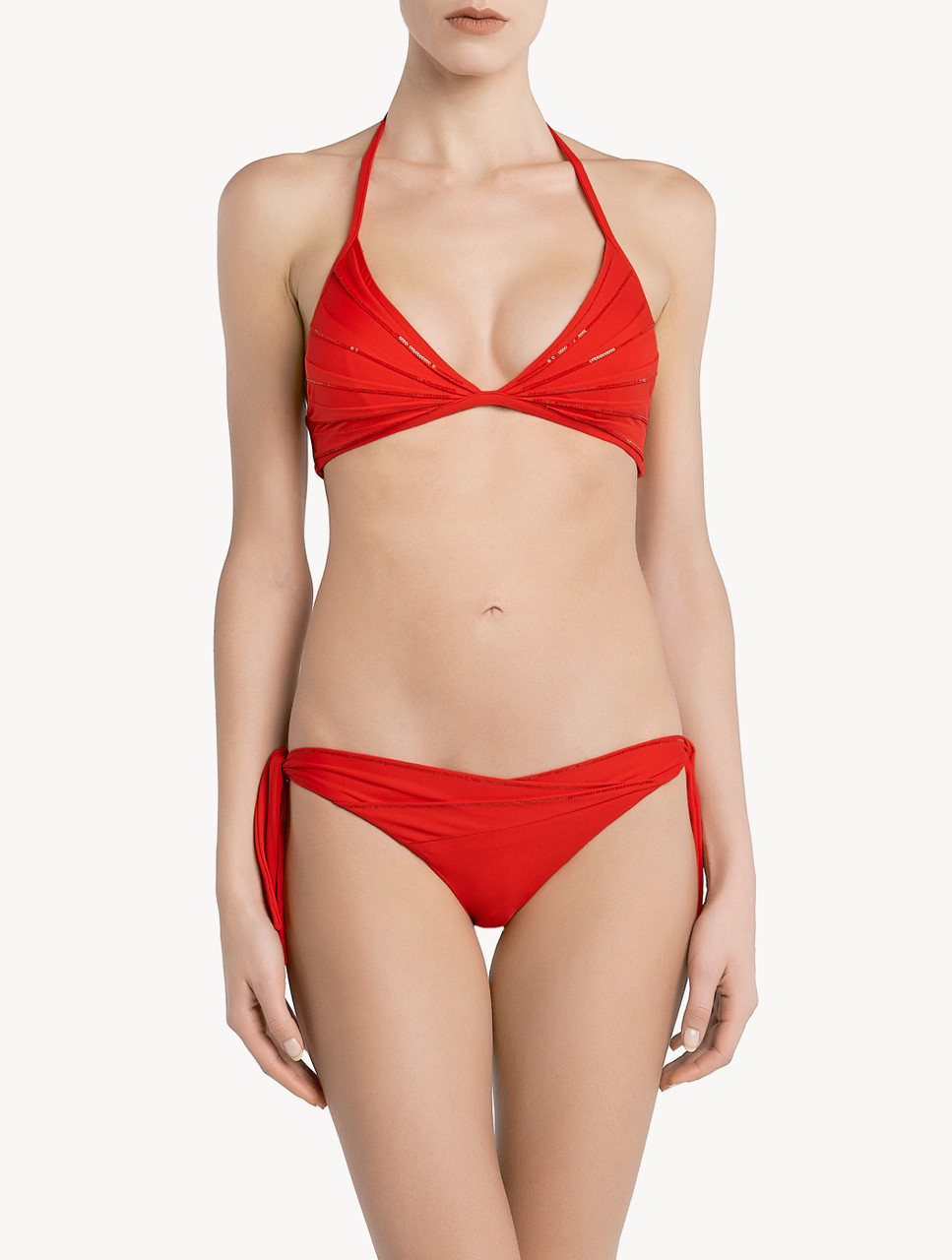 red tie side bikini