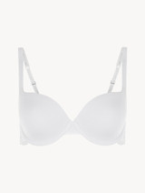 White cotton T-shirt bra_0