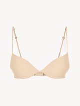 Latte-coloured underwired padded push-up bra_0