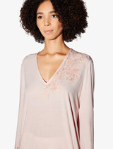 Long-sleeved top in pink modal_4
