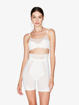 Shorts in off-white stretch tulle_1